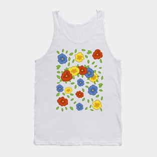 All color vintage flowers Tank Top